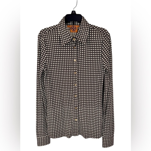 Tory Burch Tops - Tory Burch New Silk Geometric Shirt